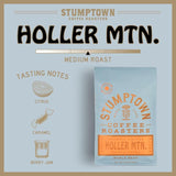 stumptown holler mountain organic whole bean coffee, 12 oz, 100% arabica, citrus zest, caramel, hazelnut notes