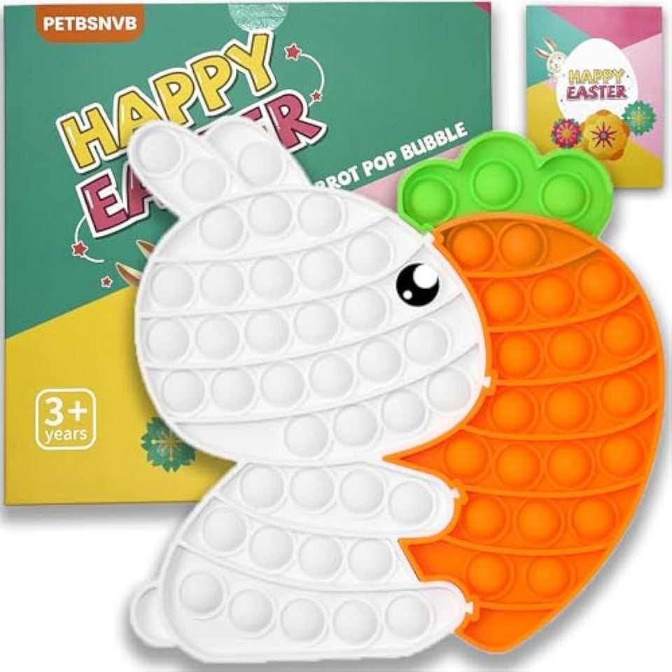 easter bunny poppers bunny carrot pop bubble fidget sensory toys puzzle popper for kids toddler gift