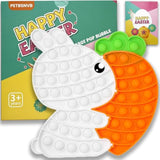 easter bunny poppers bunny carrot pop bubble fidget sensory toys puzzle popper for kids toddler gift