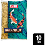 kaytee koi's choice koi floating fish food for koi goldfish and pond fish 10 pounds