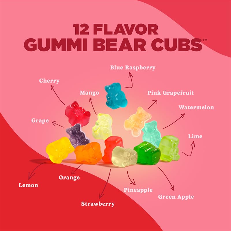 albanese 12 flavor gummy bear cubs 50-count snack packs individually wrapped