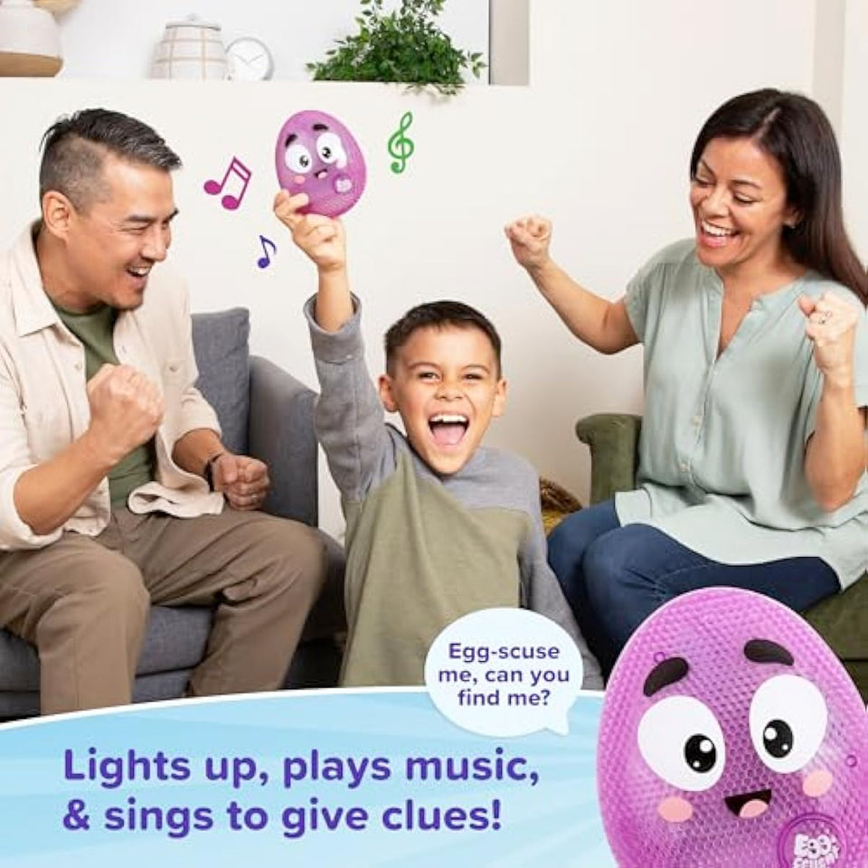 Eggcellent by Relatable, The Kid-Friendly Hide & Seek Game, Toddler Toys for Ages 3+, Includes 1 Eggcellent Light-Up Toy That Sings