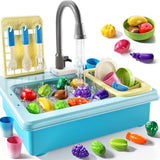 play kitchen sink toys for kids 3-7 years old with color changing kitchen accessories