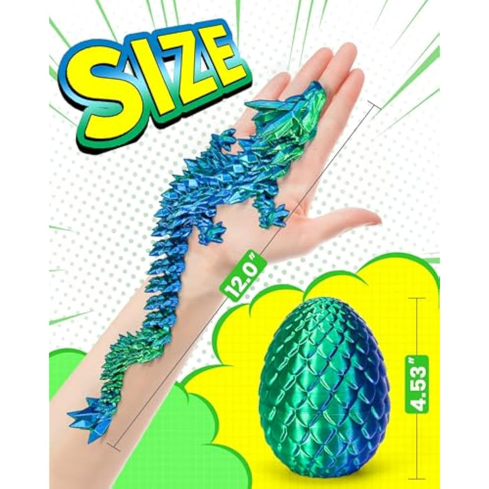 tboline 12 inch 3d printed dragon egg large easter basket stuffer for kids