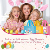 ysmile non-woven easter gift bags for kids reusable treat bags 8 pack small egg hunt basket