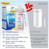 11-in-1 aquarium test strips water testing kit for fish tank aquariums with 950 tests and thermometer