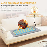 texsens cat heating pad heated pet bed dog mat with chew resistant cord and removable soft cover for outdoor cat houses