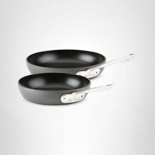 All-Clad 2-Piece Hard Anodized Non-Stick Fry Pan Set, 8-10 Inch, Induction and Oven Safe Cookware for Home Kitchen, Dishwasher Safe