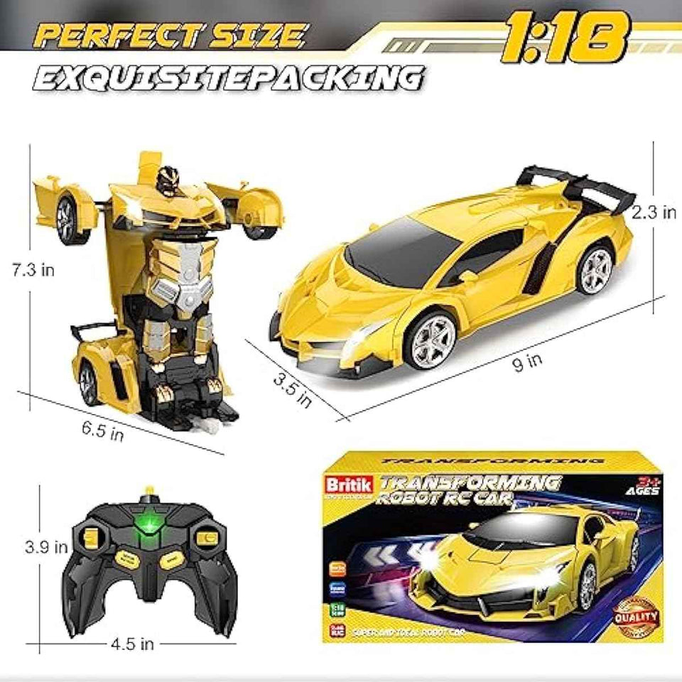 Transform Remote Control Car Toy for Kids 4 5 6 7 8, Remote Control Car for Boys 4-7, Transform Cars for Boys 4-6, Toy Car 5 Year Old Boy, Toys for 3 4 5 6 7 8 9 10 11 12 Years Old Boy