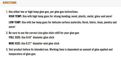 Gorilla Hot Glue Sticks, Clear Glue, Mini Size 4" Long x 0.27" Diameter, 75 Count (Pack of 1) - Safe for All Temperatures with Extended Working Time