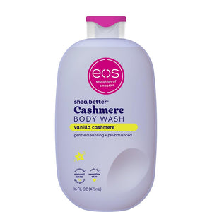 eos vanilla moisturizing creamy gel body wash with shea butter, glycerin, vitamin e, 16 fl oz