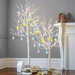 Yunfan 12Pcs Easter Decorations Eggs Hanging Ornaments Colorful for Easter Tree Basket Decor Party Favors Supplies Home