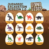 Dan&Darci Dig a Dozen Dino Egg Kit for Kids - Easter Basket Stuffers - Dinosaur Toys Gift 3-12 Year Old - 12 Eggs & Surprise Dinosaurs - Science STEM Activities - Boy Toy Party Gifts for Boys & Girls
