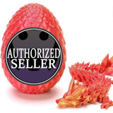 4 Pcs Mini 3D Printed Dragon Eggs with Crystal Dragon Inside, Easter Egg fillers Easter Gifts for for Chrismas, Thanks Giving Valentine's Day, Easter, Bithday(Without Keychain)
