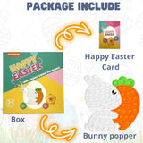easter bunny poppers bunny carrot pop bubble fidget sensory toys puzzle popper for kids toddler gift