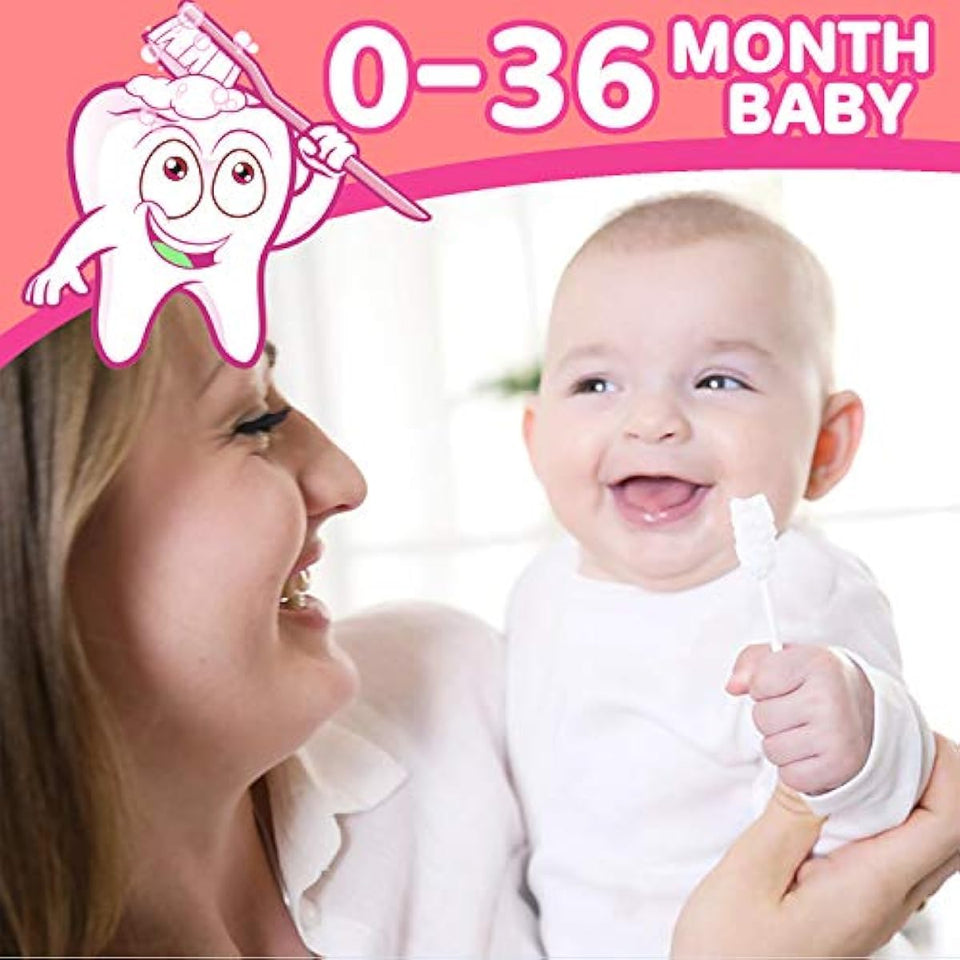 Easicuti baby tongue cleaner 42pcs disposable toothbrush for 0-36 months with free finger toothbrush