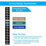 Mini Aquarium Heater 25W for Small Fish Tanks with Thermometer Sticker, Free Setup