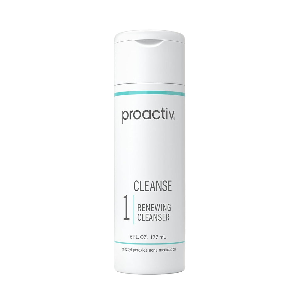 Proactiv Acne Cleanser - Benzoyl Peroxide 6 Fl Oz, Daily Facial Cleanser & Hyaluronic Acid Moisturizer