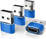 USB to USB-C Adapter for iPhone and Samsung, 4-Pack, Aluminum Alloy, Compact Design