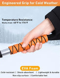 EcoNour 27" Aluminum Ice Scrapers for Car Windshield with Ergonomic Foam Grip Orange