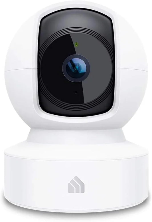 Kasa 1080p Indoor Pan/Tilt Wired Security Camera - Works as a Baby & Pet Monitor, Motion Detection & Tracking, 2-Way Audio, Night Vision, Subscription-Free Local Storage or Optional Cloud, EC70