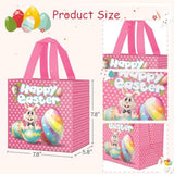 ysmile non-woven easter gift bags for kids reusable treat bags 8 pack small egg hunt basket