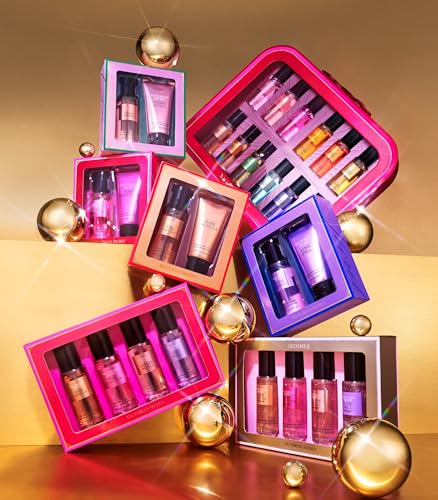 Victoria's Secret Fragrance Mist Collection 4 Piece Mini Mist Gift Set, Assorted Scents, Gift Set for Women