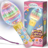 ArtCreativity Easter Egg Magic Ball Wand -7.5" - Custom Egg-Shaped Top Light Up Magic Ball Toy Wands for Kids with Batteries - Flashing LED Wands for Boys & Girls, Fun Gift or Birthday Party Favor