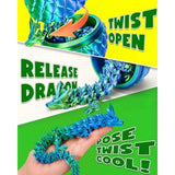 TBOLINE 12" 3D Printed Dragon Egg, Easter Basket Stuffers, Large Prefilled Easter Eggs for Kids, Stuffed Egg Hunt Fillers with Easter Toys, 3D Printer Animals Fidget Toys for Boys Teen 5-7 4-6 8-12