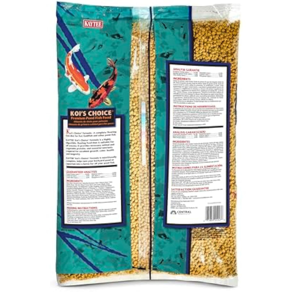 kaytee koi's choice koi floating fish food for koi goldfish and pond fish 10 pounds
