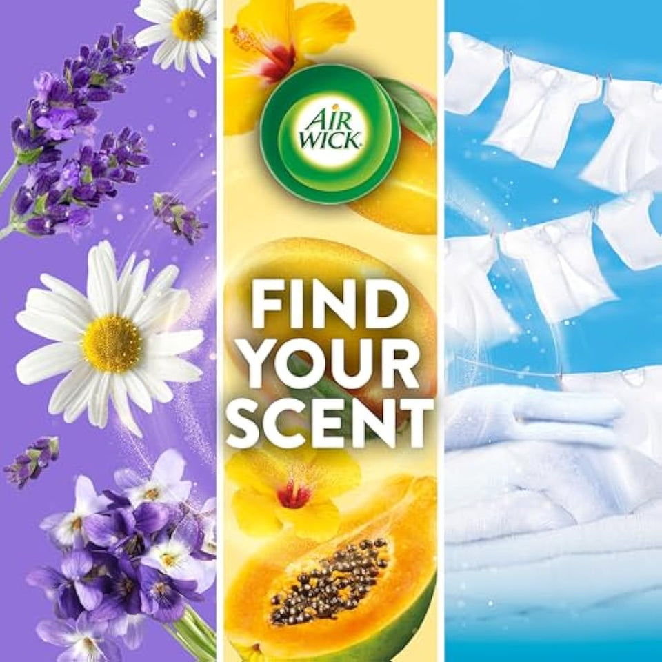 Air Wick plug in scented oil refill, honeysuckle & raspberry, 4 count, essential oils
