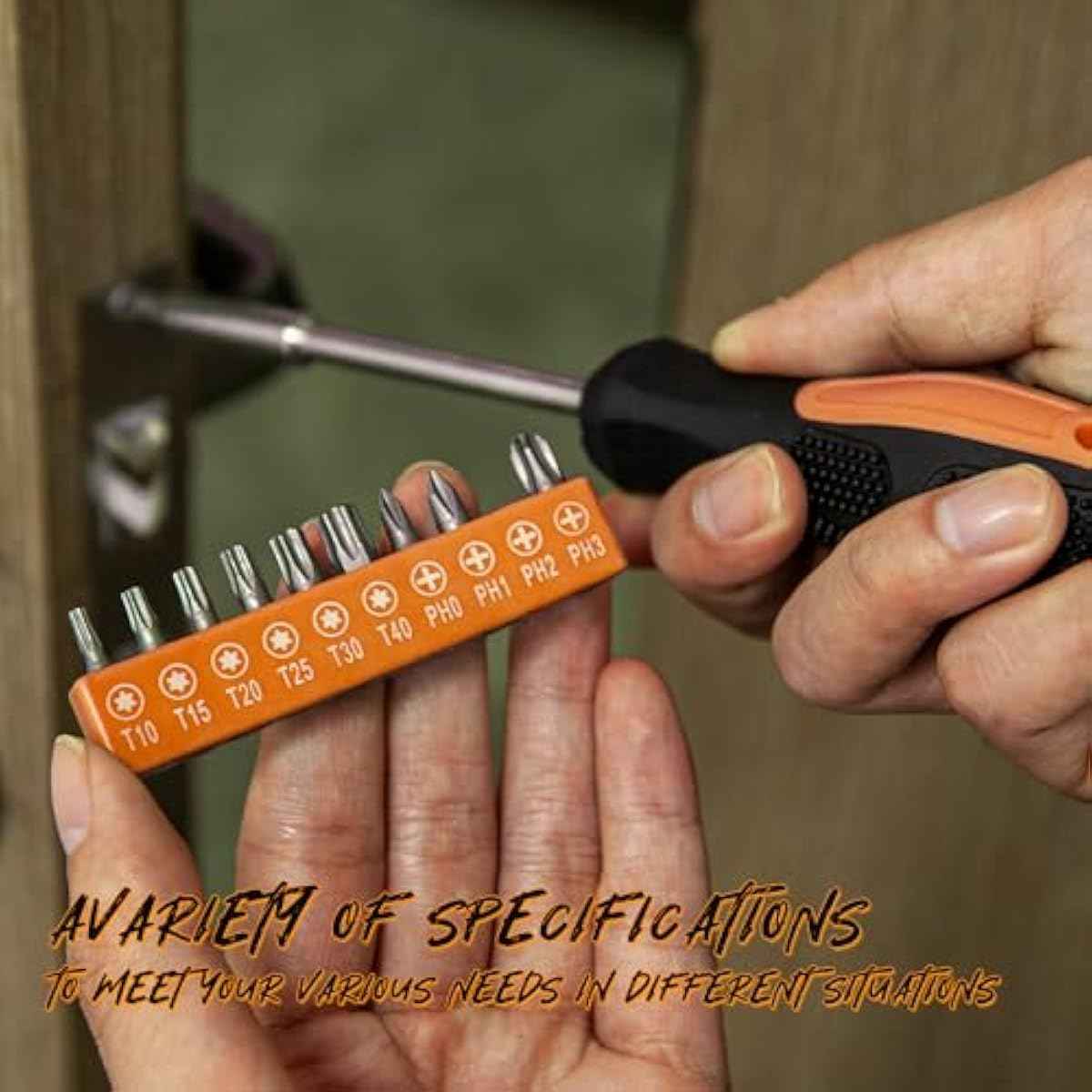 CARTMAN 39 Piece Tool Set General Household Hand Kit with Plastic Toolbox Storage Case Orange