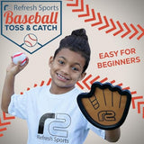 Toss and Catch Ball Game Set with Sticky Balls and Beginner Baseball Glove for Toddlers to Adults