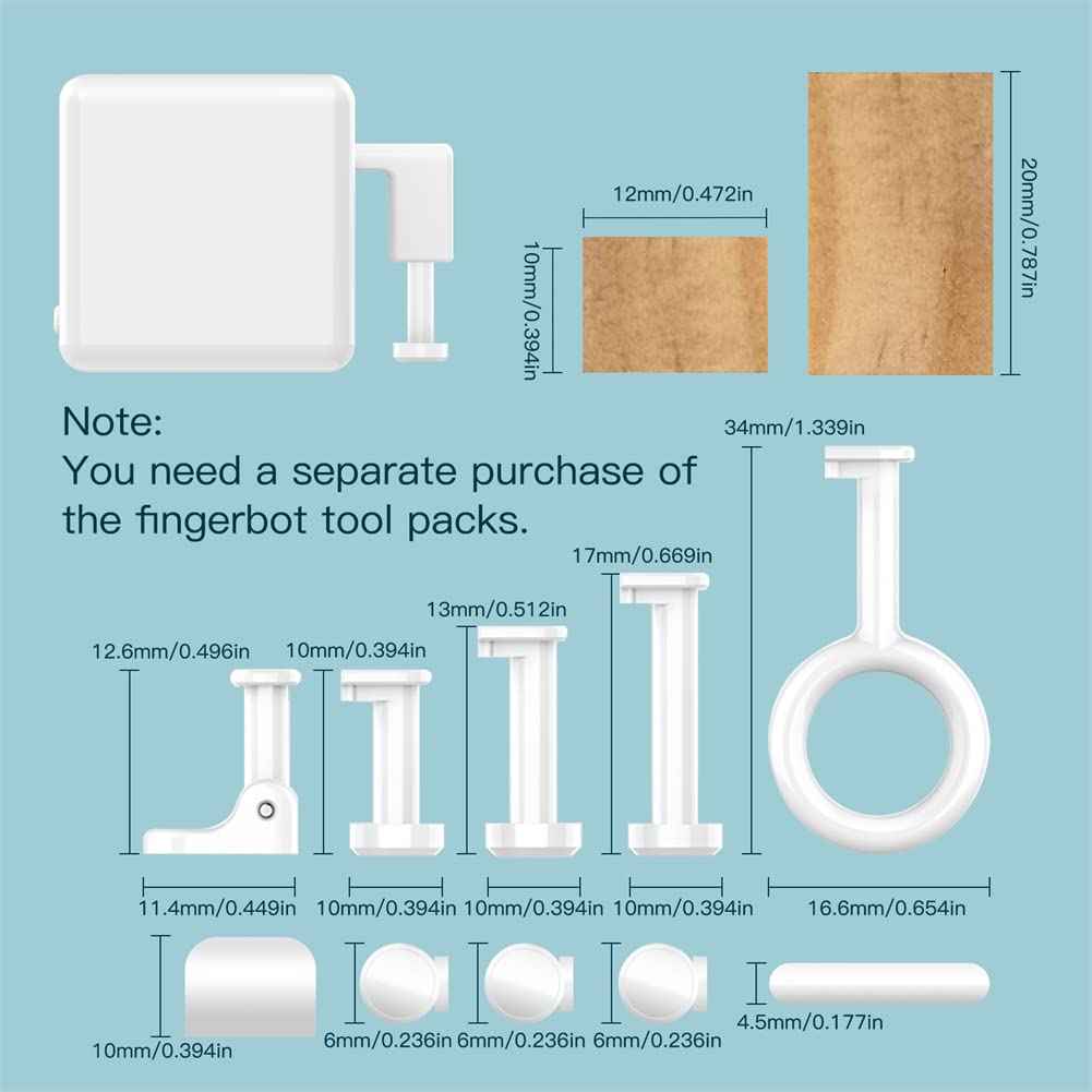 MoesGo 2nd Generation Smart Bluetooth Fingerbot Plus, Wireless Smart Light Switch Button Pusher Bot, Remote Control Smart Life Tuya App, Add Fingerbot Hub Make it Compatible Alexa and Google Home