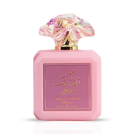 Ard al Zaafaran Pink Blush Shams Al Emarat Khususi, Marshmallow Blush Perfume For Women, Eau de Parfum - 100 ML (3.4 OZ) Romantic & Sweet Arabian Perfume - A Captivating Scent wrapped in Pink Bottle