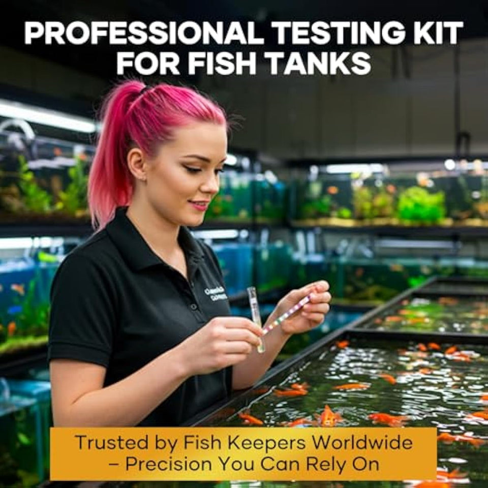 11-in-1 aquarium test strips water testing kit for fish tank aquariums with 950 tests and thermometer