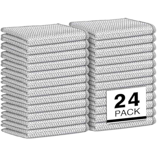 AIDEA Non Scratch Wire Dishcloth 24PK, Wire Dishwashing Rag for Wet and Dry, Washable Dish Rags No Odor, Cleaning Pads Steel Scrubber for Cookware, Sinks, Dishes, Stove Tops, 7"×8"