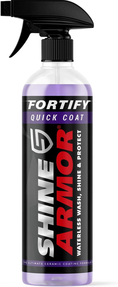 Shine Armor Fortify Quick Coat 3-in-1 Ceramic Car Wax Spray and Waterless Car Wash for Maximum Shine and Protection