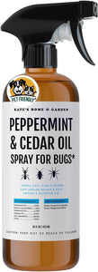 Kate's Home & Garden Peppermint Oil Spray for Bugs, Ants, Insects, Spiders, Roaches, Stink Bug. Pesticide and Insecticide Indoor Repellent Pest Control with Cedar Oil (16oz, Natural, Non Toxic)