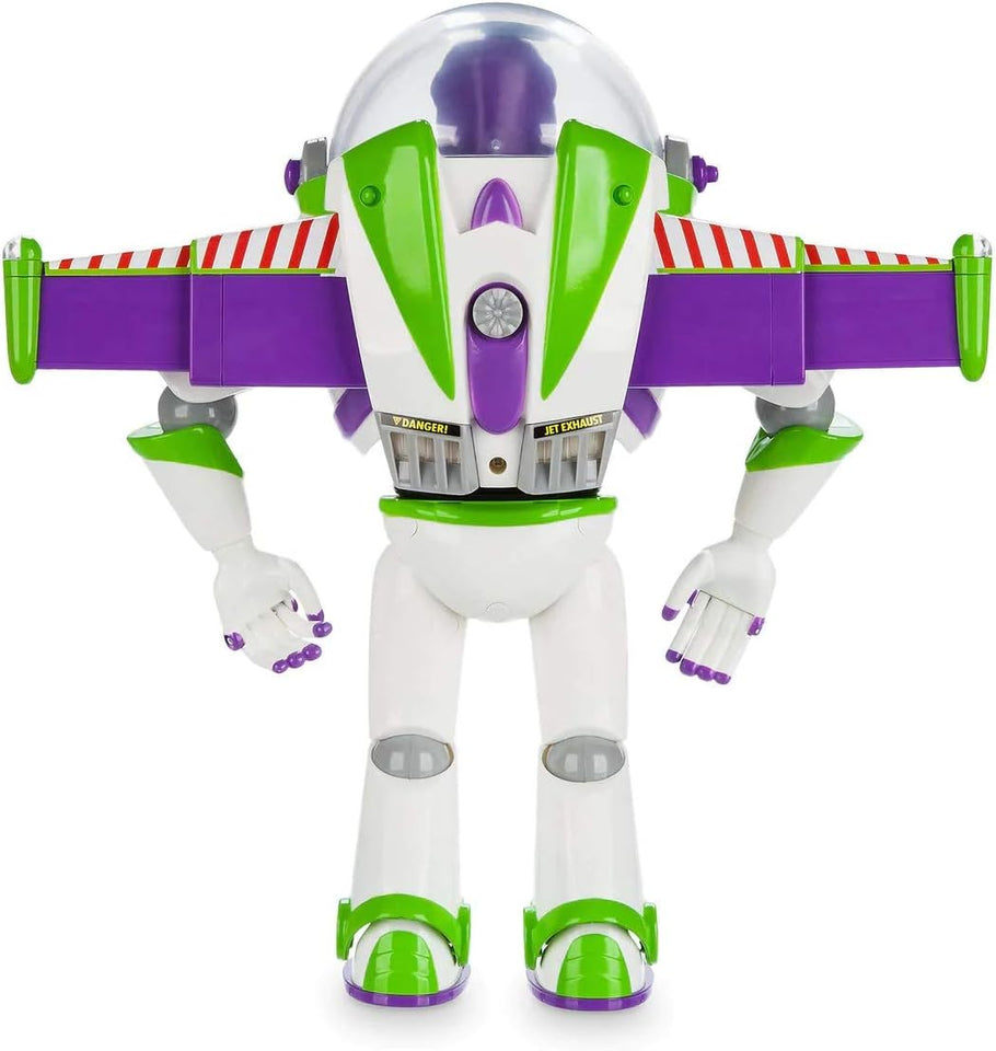 Disney Store Official Buzz Lightyear Interactive Talking Action Figure from Toy Story, Features 10+ English Phrases, Interacts with Other Figures and Toys