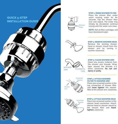 AquaBliss High OutPLt Revitalizing Shower Filter - Reduces Dry Itchy Skin, Dandruff, Eczema, and Dramatically Improves The Condition of Your Skin, Hair and Nails - Chrome (SF100)