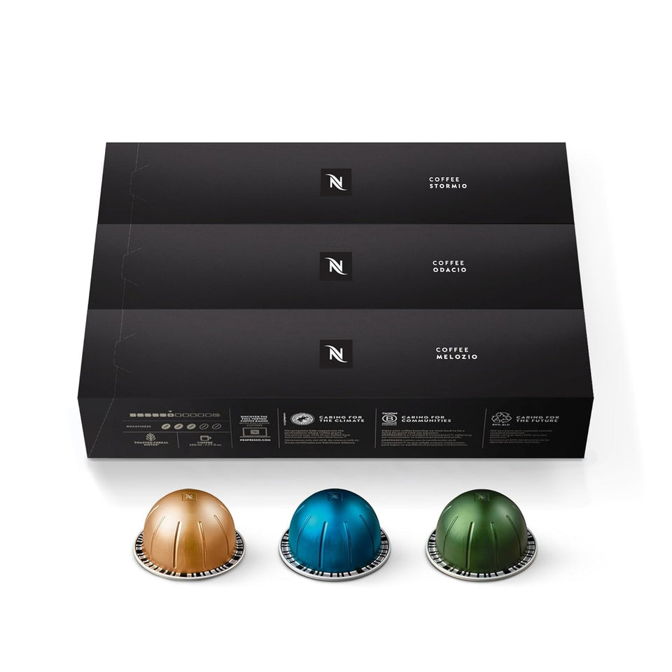 Nespresso Capsules Vertuo, Variety Pack, Medium and Dark Roast Coffee, 30 Count Coffee Pods, Brews 7.8 oz.