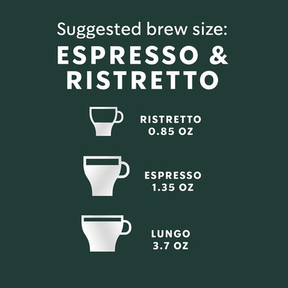 Starbucks Dark Roast Espresso, 50-count pods, Nespresso Original Line, compatible with Essenza Mini, Pixie, CitiZ, Expert, Lattissima, KitchenAid, Creatista
