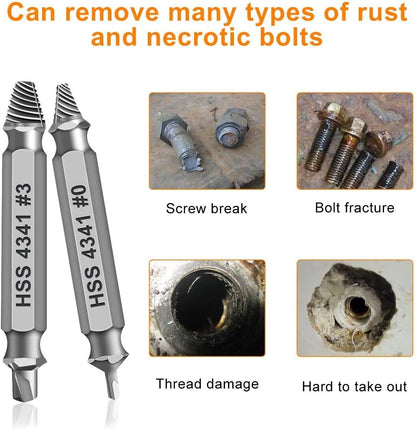 Gifts for Men,Damaged Screw Extractor Set-Christmas Stocking Stuffers for Men Adults Him,Mens Gifts for Dad,Husband,Stripped Screws Nuts & Bolts Drill Bit Tools for Easy Removal of Rusty Broken Screw