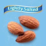 blue diamond lightly salted almonds, 16 oz resealable bag, low sodium snack nuts