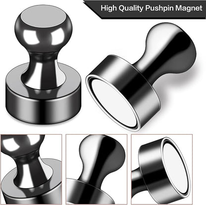 LOVIMAG Fridge Magnets 12Pcs Refrigerator Whiteboard Small Strong Magnet Classroom Kitchen Accessories Decorative Locker Set Decor Must Haves Office Calendar Refrigerador Magnetic Cute Crafts Black
