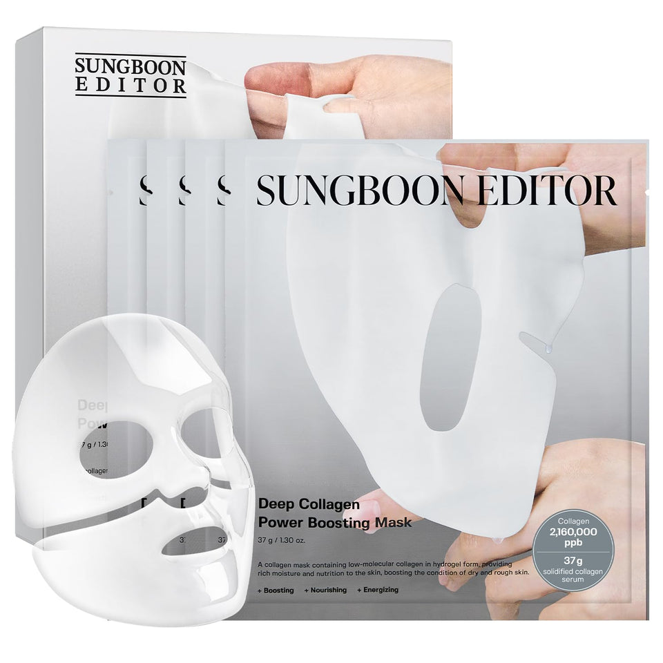 sungboon editor deep collagen overnight mask, 37gx4ea, original hydrating collagen face mask, 2,160,000ppb