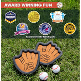 Toss and Catch Ball Game Set with Sticky Balls and Beginner Baseball Glove for Toddlers to Adults