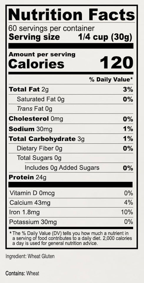 Anthony's 4 lb Vital Wheat Gluten, Vegan, Non GMO, Keto Friendly, Low Carb Flour