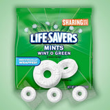 life-savers wint-o-green flavor breath mints hard candy, 13 oz bag, sharing size